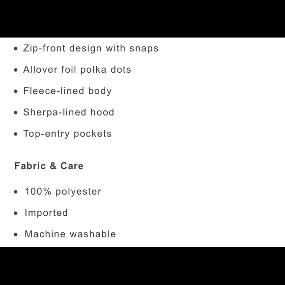 Foil Polka Dot Parka - Picture 2 of 2